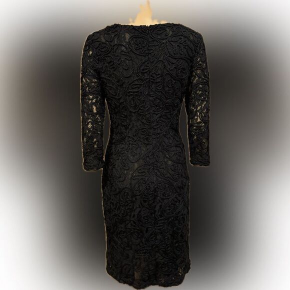 FRNCH Lace and Detailed Long Sleeve Midi Dress SZ M - Picture 4 of 6